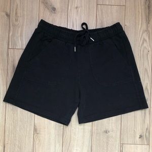 Women’s Swiss Alps Drawstring tie Black Cotton blend shorts size XS